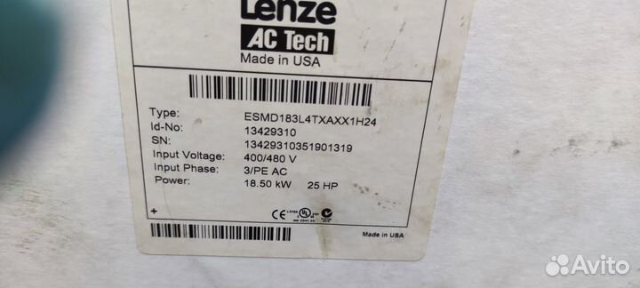 Частотный преобразователь Lenze esmd 18 кВт