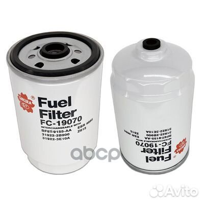 Фильтр топливный sakura FC19070 hyundai santa FE