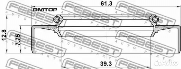 Febest 95GDW-41610813L Сальник привода 41x61x8x13