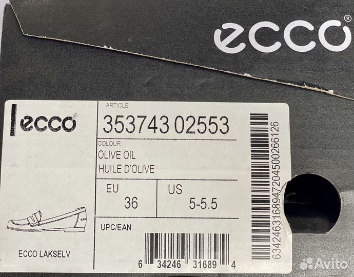 Мокасины ecco
