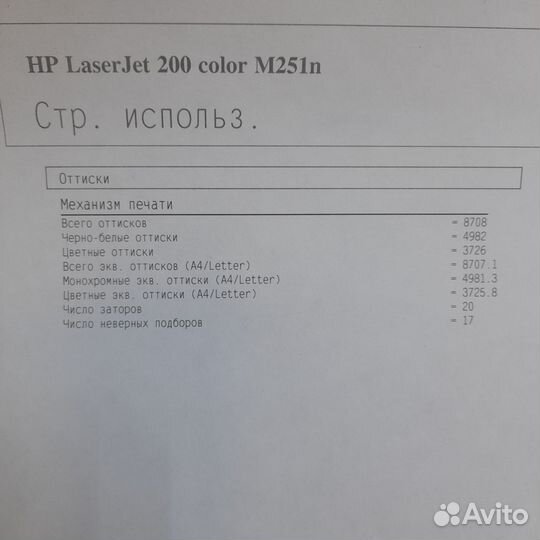 Цветной лазерный принтер HP LJ Pro 200 col M251n