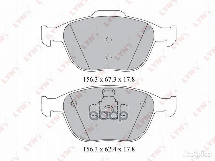 Колодки тормозные дисковые перед ford focus