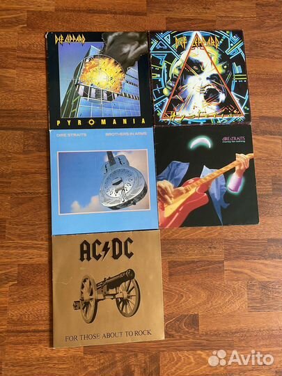 Def Leppard, Dire Straits, AC/DC LPs