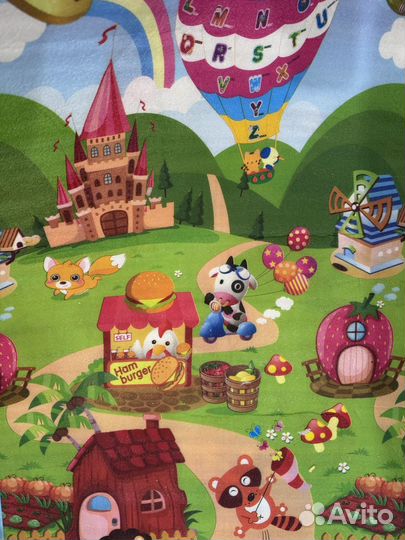 Новый двухсторонний развивающий коврик детский