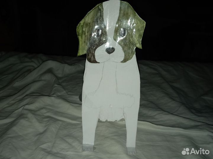 Сербернар собака бумажная зовут шеди ручная работа