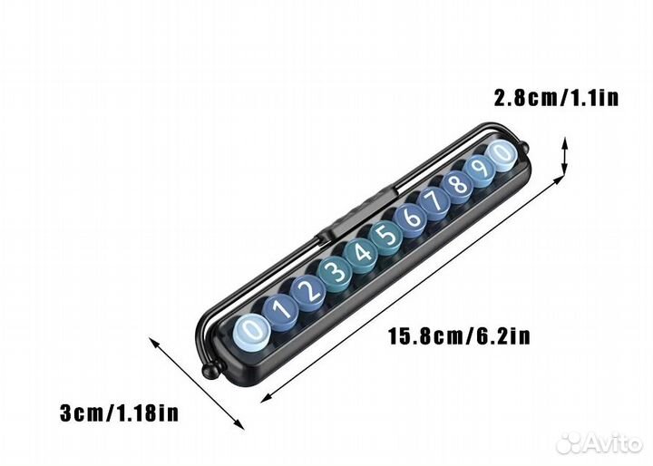 Парковочная автовизитка с номером телефона