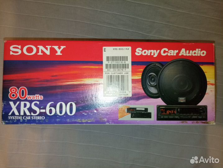 Винтажная кассетная автомагнитола sony XRS-600