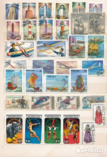 Марки почтовые Куба Спорт Фауна СССР всего 638штук