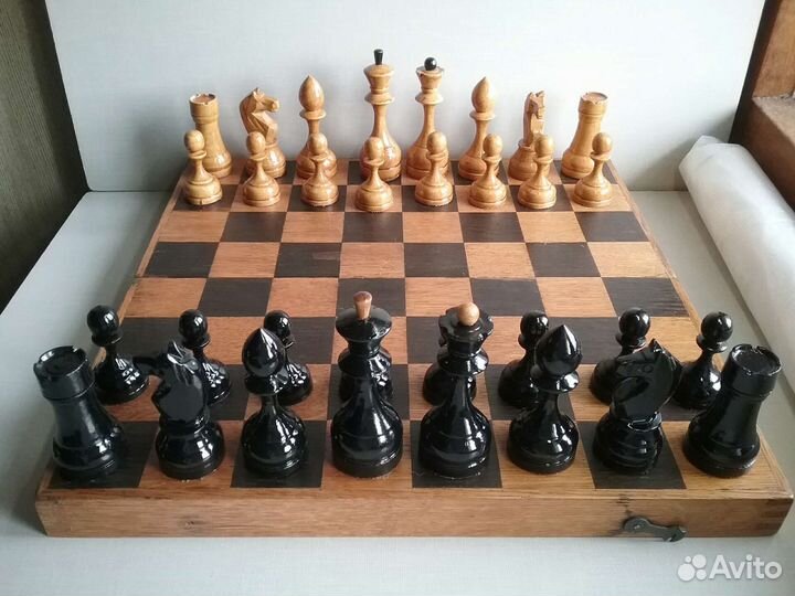 Шахматы деревянные СССР 37х 37х 6 (№ 55)
