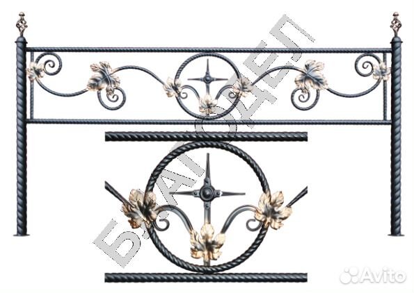 Изготовление ритуальных оград на могилу(установка)