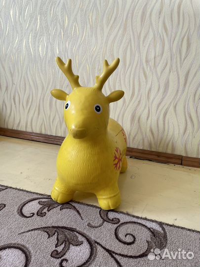 Качалка лошадь,Игрушка попрыгун олень