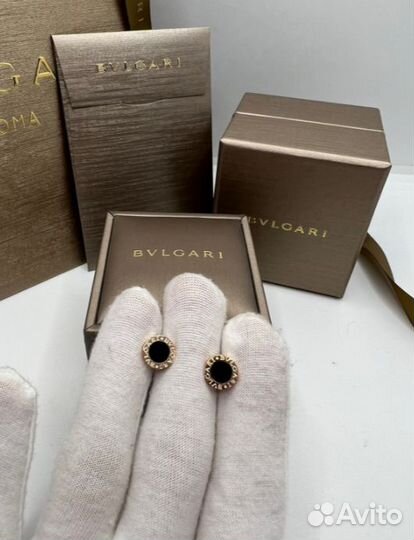 Серьги\пусеты (Bvlgari) булгари