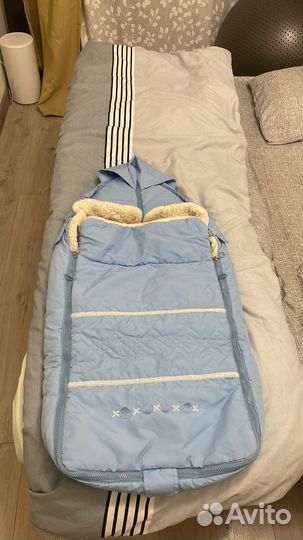 Зимний конверт в коляску на овчине