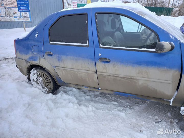 Renault Logan I Стекло двери задней правой