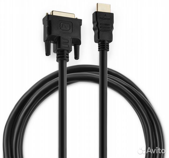 Кабель hdmi (m) DVI-D (m) 2м черный