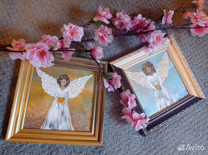 Картина маслом цветы ангелы