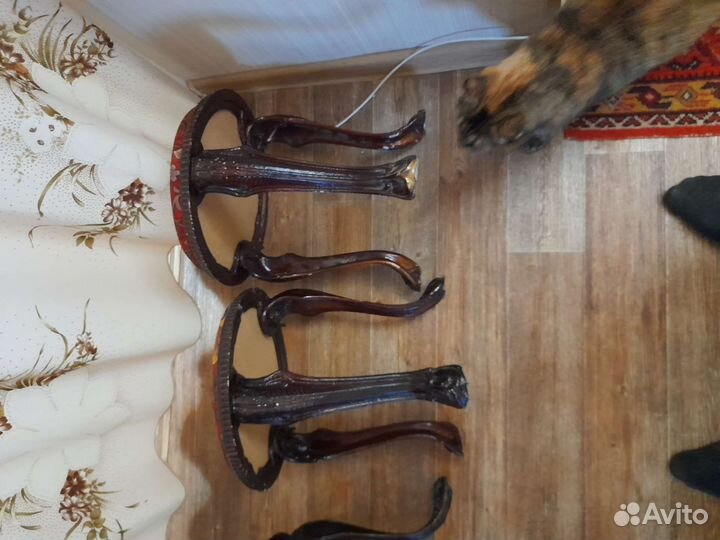 Старинный банкетка пуфик табурет 2штуки