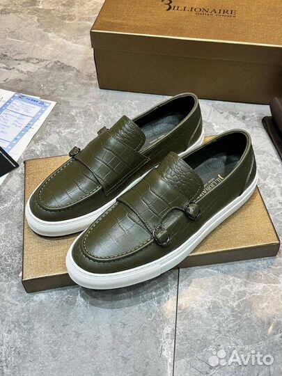 Мужские кожаные лоферы Billionaire