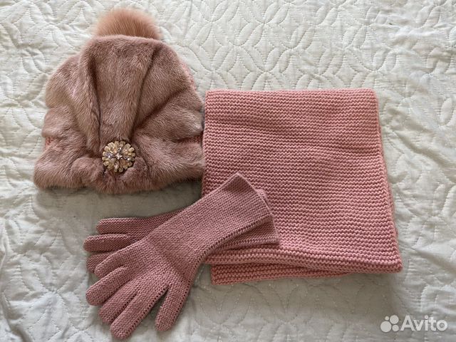 Шапка снуд перчатки