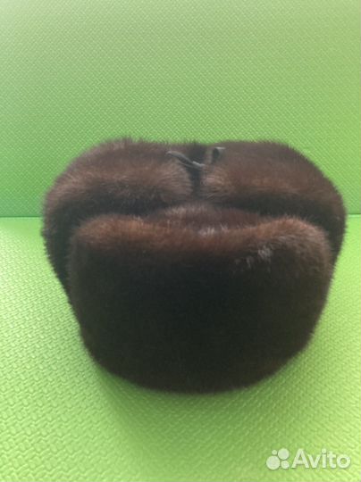 Норковая шапка-ушанка мужская 60 размер бу