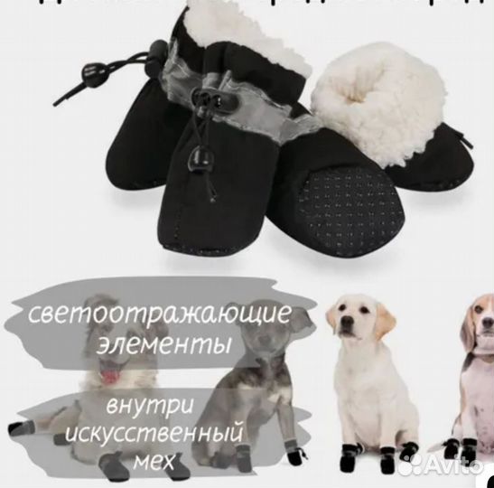 Комбинезон с обувью для собаки