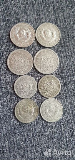 Ранние советы 15 и 10 копеек серебро