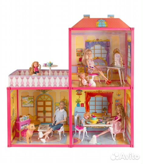 Кукольный домик с мебелью
