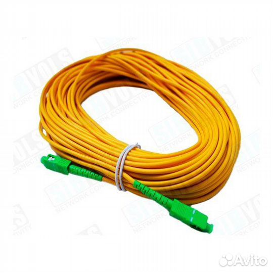 Патчкорд оптический SC/APC-SC/APC 60m,желтый