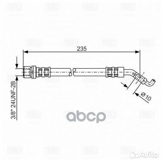 Шланг торм. для а/м Toyota Corolla (01) зад