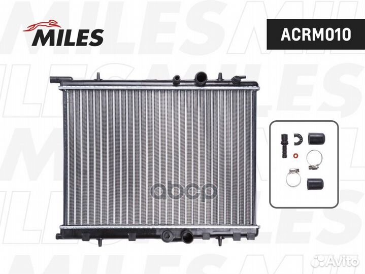 Радиатор peugeot 206 1.1-1.6 02- (без нижн