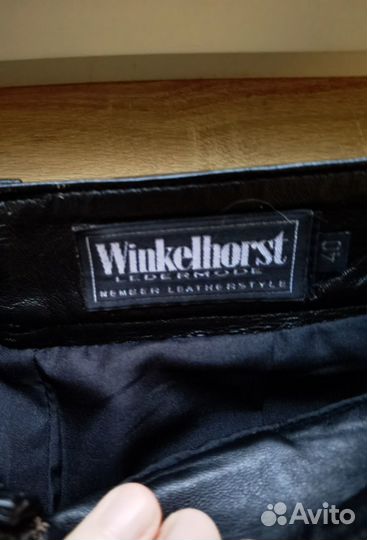 Мужские кожаные штаны M плотные