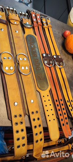 Ошейник кожаный