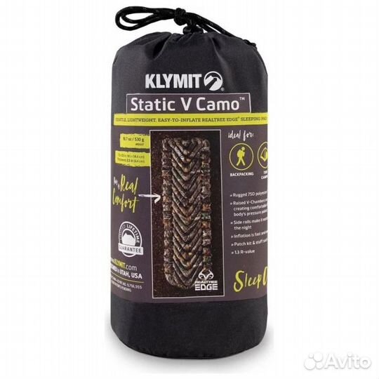 Коврик Klymit Static V realtree edge (камуфляж)