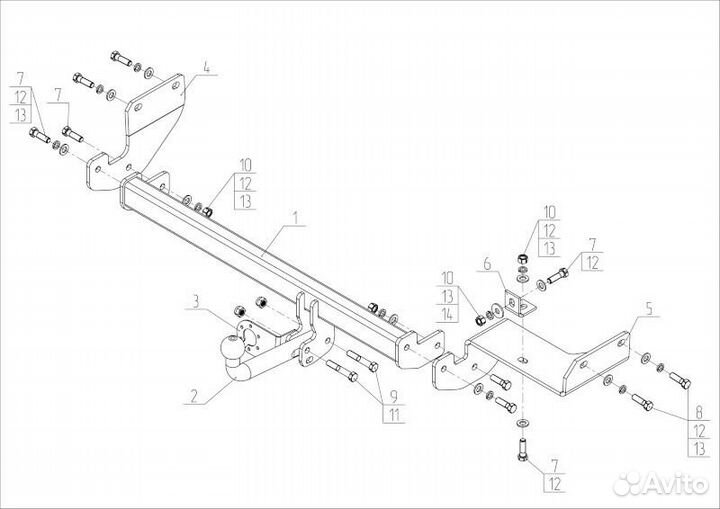 Фаркоп тсу KIA Rio X-Line Установка Документы