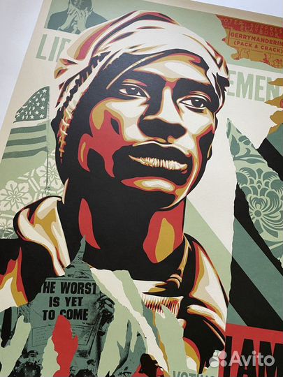 Shepard Fairey постер оригинал Obey