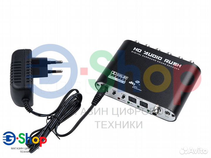 Конвертер звука в 5.1 Spdif/Coaxial/Aux в RCA 5.1