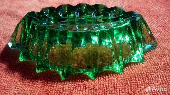 Пепельница цветное стекло СССР