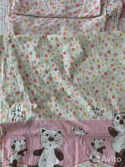 Постельное белье б/у в детскую кроватку