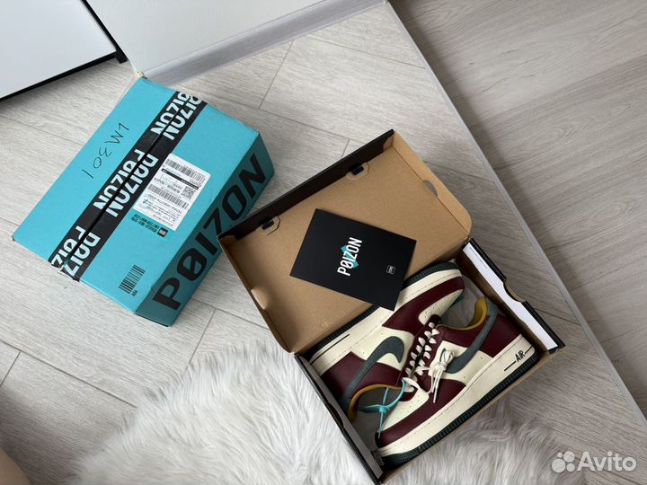 Nike Air Force 1 Low Dark Team Red Vintage Green