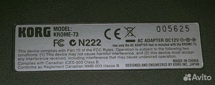 Синтезатор korg krome 73