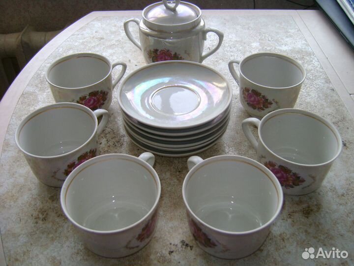 Чайный сервиз перламутр (СССР)