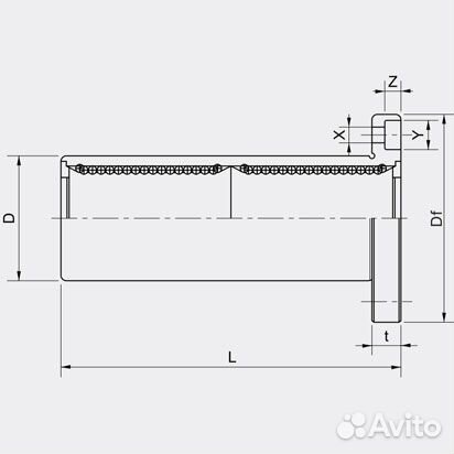 Линейный подшипник с фланцем LMK12LUU MYT
