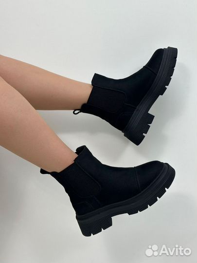 Ботинки челси женские зимние