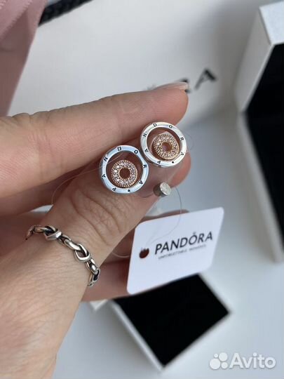 Серьги серебро Pandora Signature