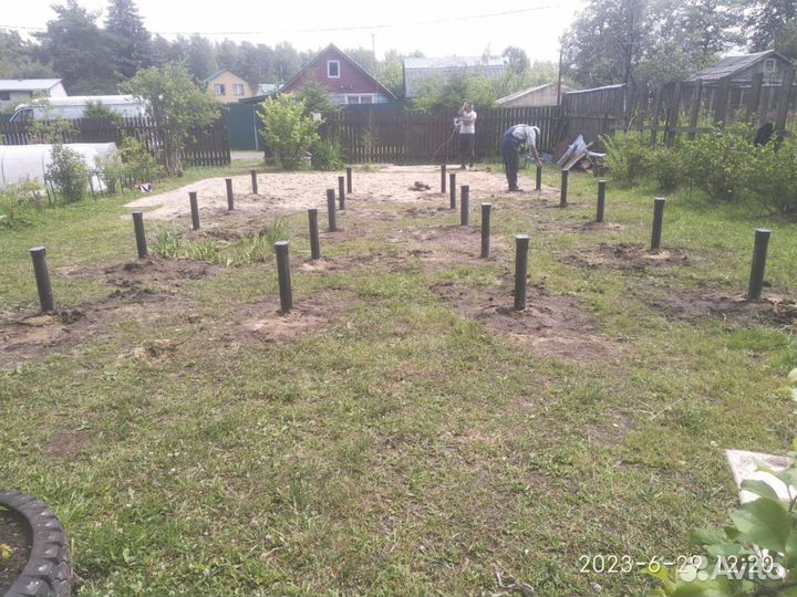 Винтовые сваи + монтаж