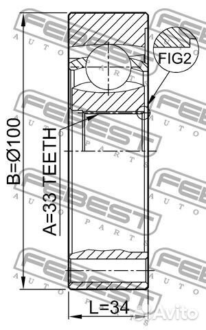 Шрус внутренний 33x100