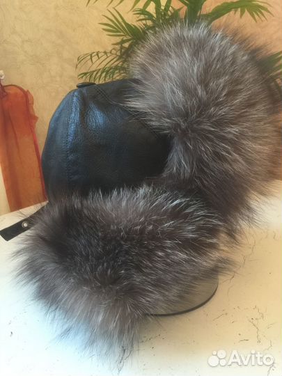 Шапка ушанка натуральный мех женская