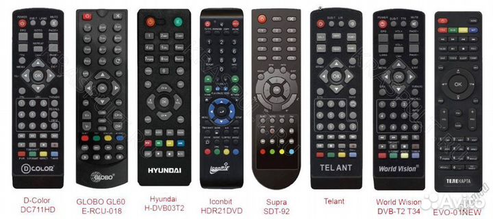 Разные пульты для приставок и телевизоров