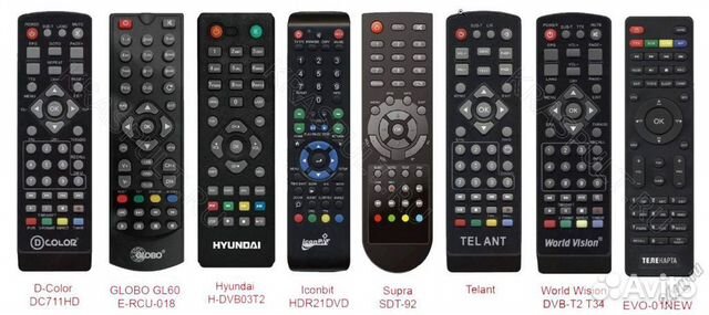 Разные пульты для приставок и телевизоров