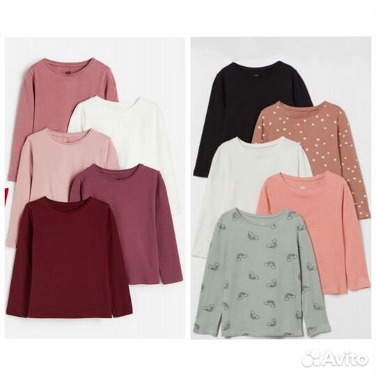 Лонгсливы hm для девочек 122/128